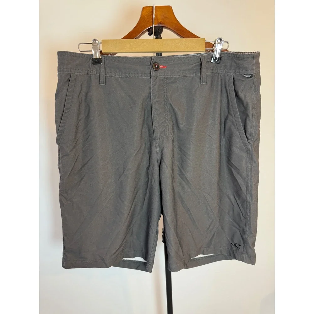 O'Neill Hybrid Shorts Mens 36 Gray Charcoal Quick Dry Board Shorts Casual 0557
